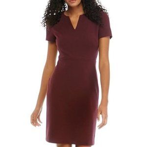 The Limited NWT scuba crepe midi dress in color wine‎ tasting woman's size 8